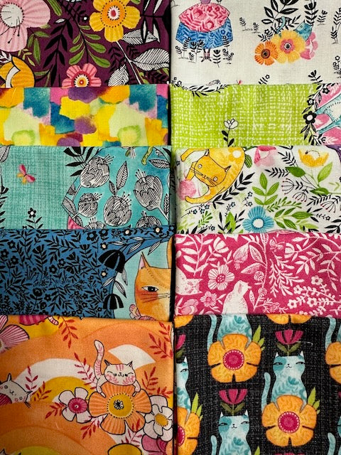 HERE KITTY KITTY 10 fat quarters