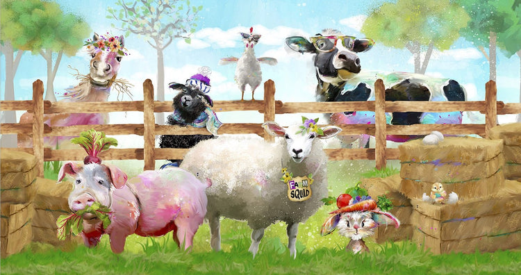 WELCOME TO THE FUNNY FARM Farm Squad Panel 24"x42"