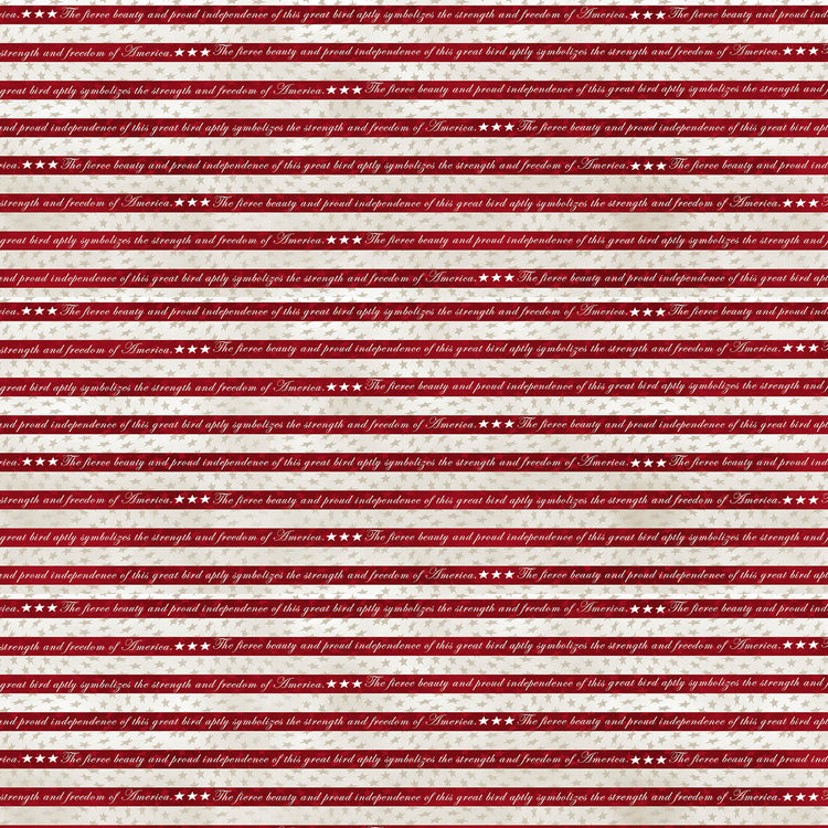 NATIONAL EMBLEM Wordy Stripe red