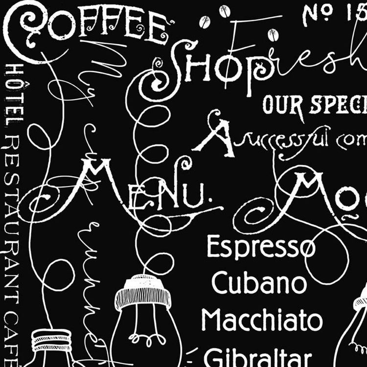 COFFEE CHALK Cafe Blackboard black