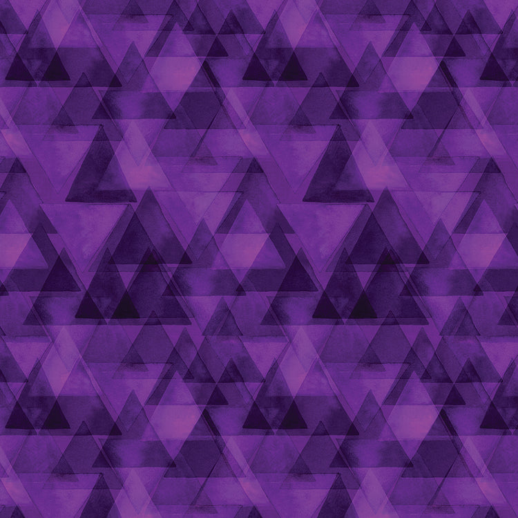 WATERCOLOR GEOMETRY Raining Triangles purple