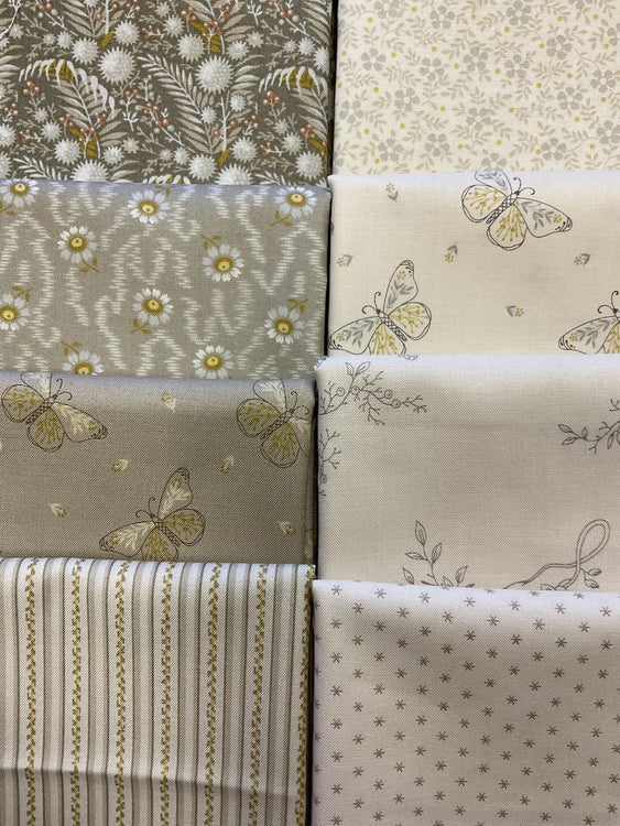 SWEET NOTHINGS Taupe 8 fat quarters
