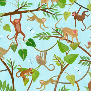 JUNGLE MENAGERIE Five Little Monkeys sky