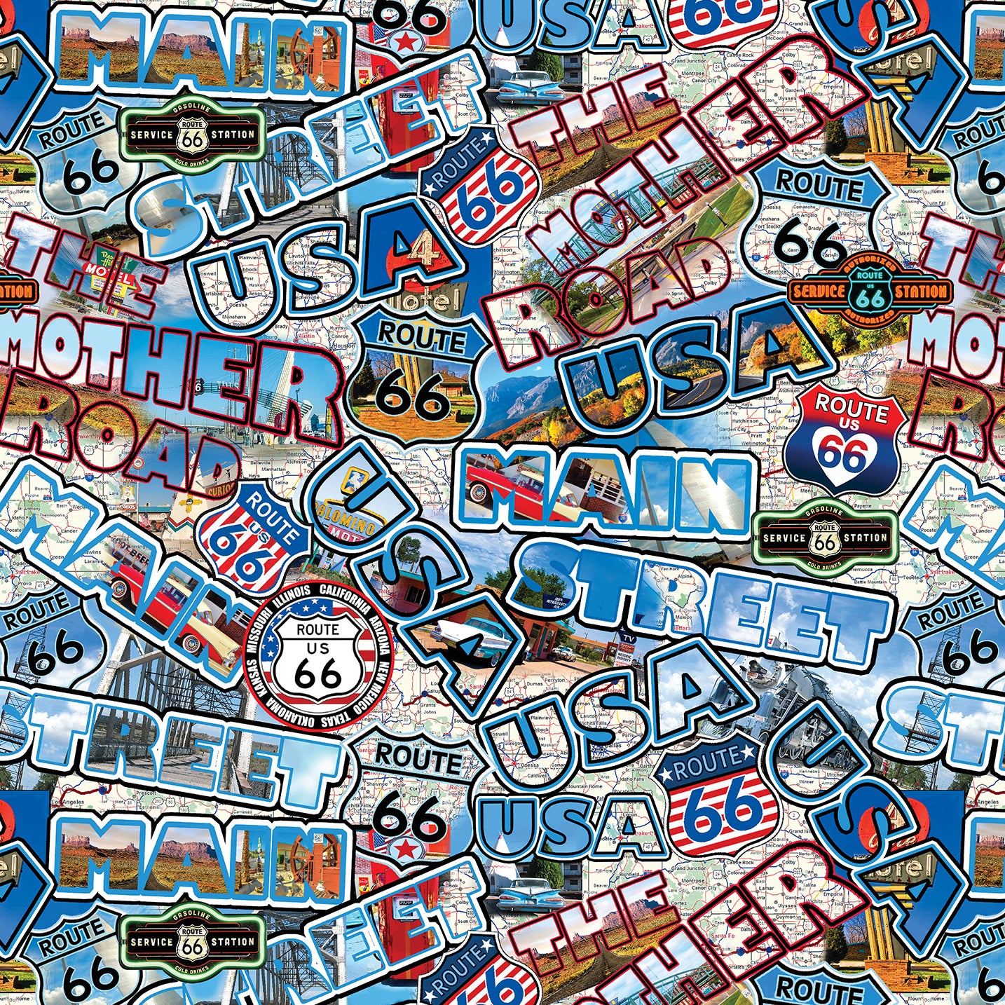 AMERICA'S HIGHWAY Route 66 Collage