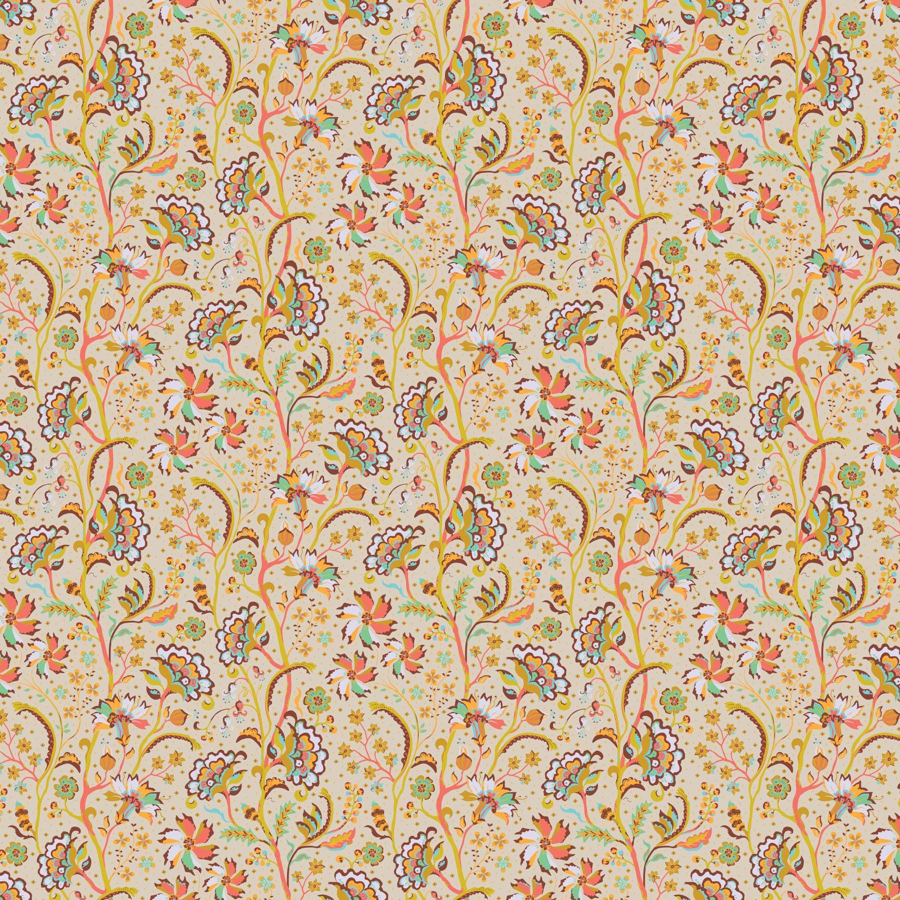 TRADE WINDS Chintz ivory