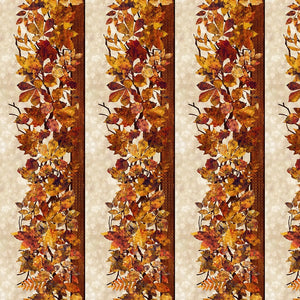 FALLING LEAVES Border multi - one yards