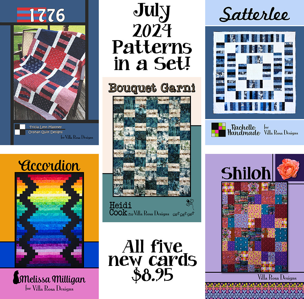 Jul 2024 SET of 5 CARDS – Villa Rosa Designs