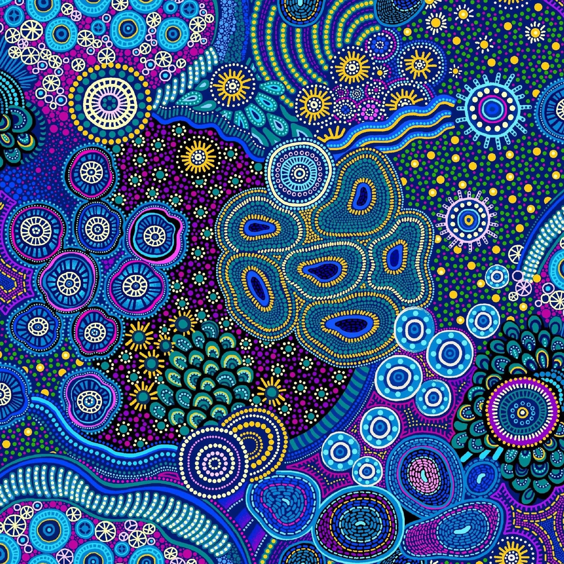 BAIAME'S SPIRIT Patchwork blue