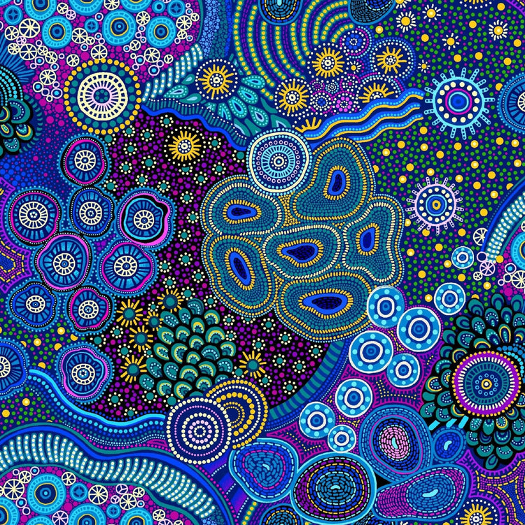 BAIAME'S SPIRIT Patchwork blue
