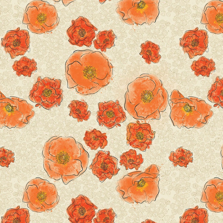 MODERN VINTAGE: TREASURED Treasured Poppies natural