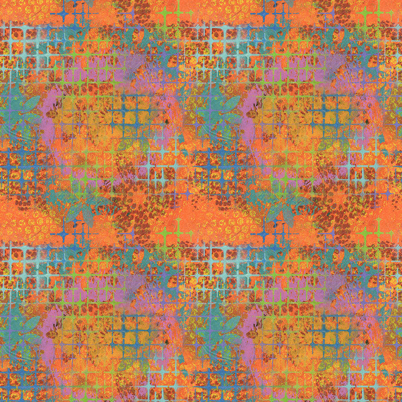 BUTTERFLY FIELDS Crosshatch orange