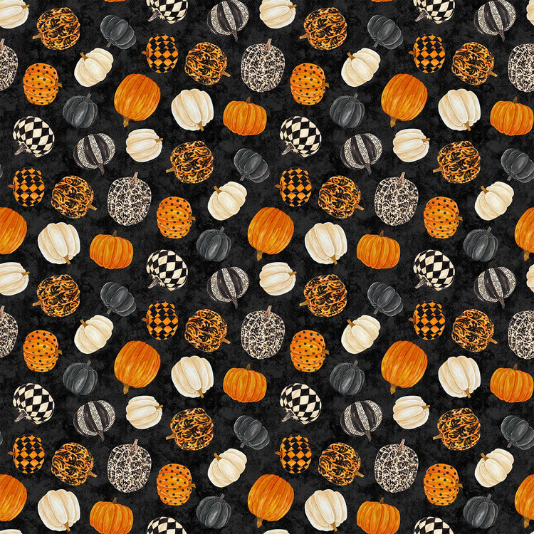 HALLOW'S EVE Tossed Pumpkins black multi