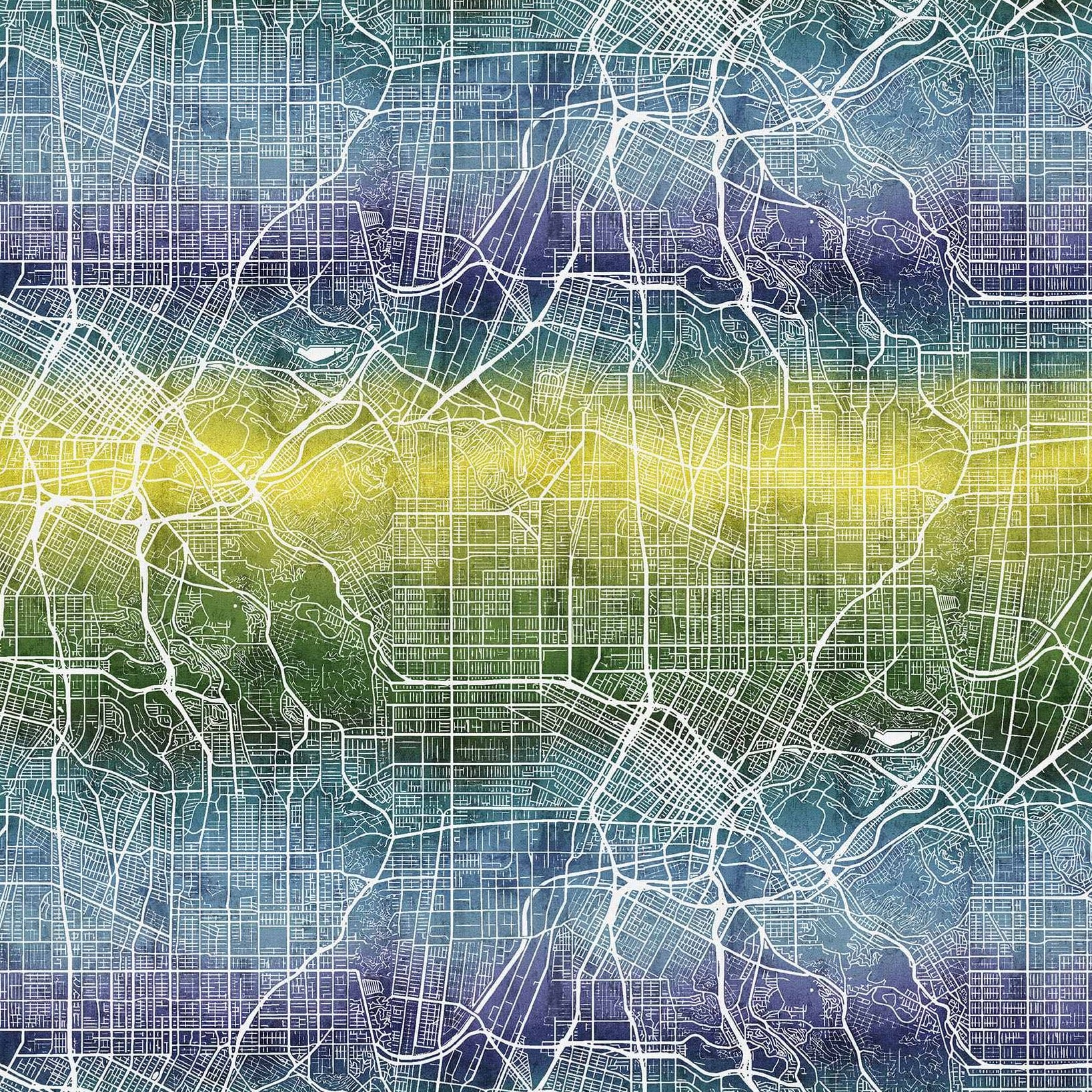 CITY SLICKER Grid Map ombre