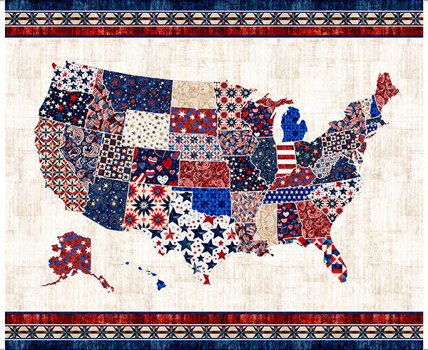 AMERICAN TAPESTRY US Map Tapestry Panel multi 36"x43"