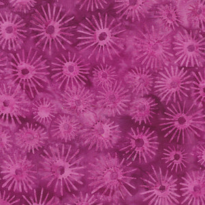 SUMMER TWILIGHT Woodblock Bloom pink valentino - one yards