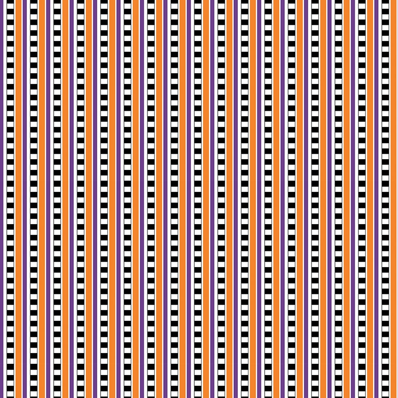 SPOOKY CUTE HALLOWEEN Halloween Check Stripe multi
