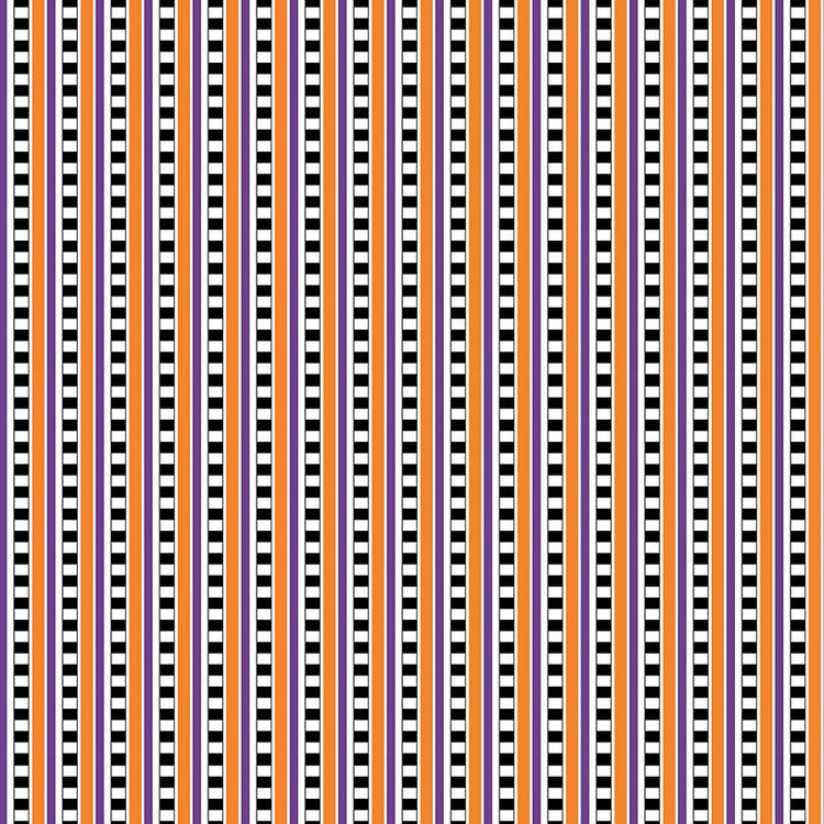 SPOOKY CUTE HALLOWEEN Halloween Check Stripe multi
