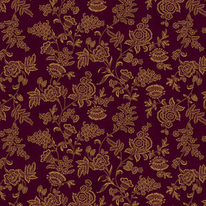 SCRAP BASKET FAVORITES Etched Floral eggplant