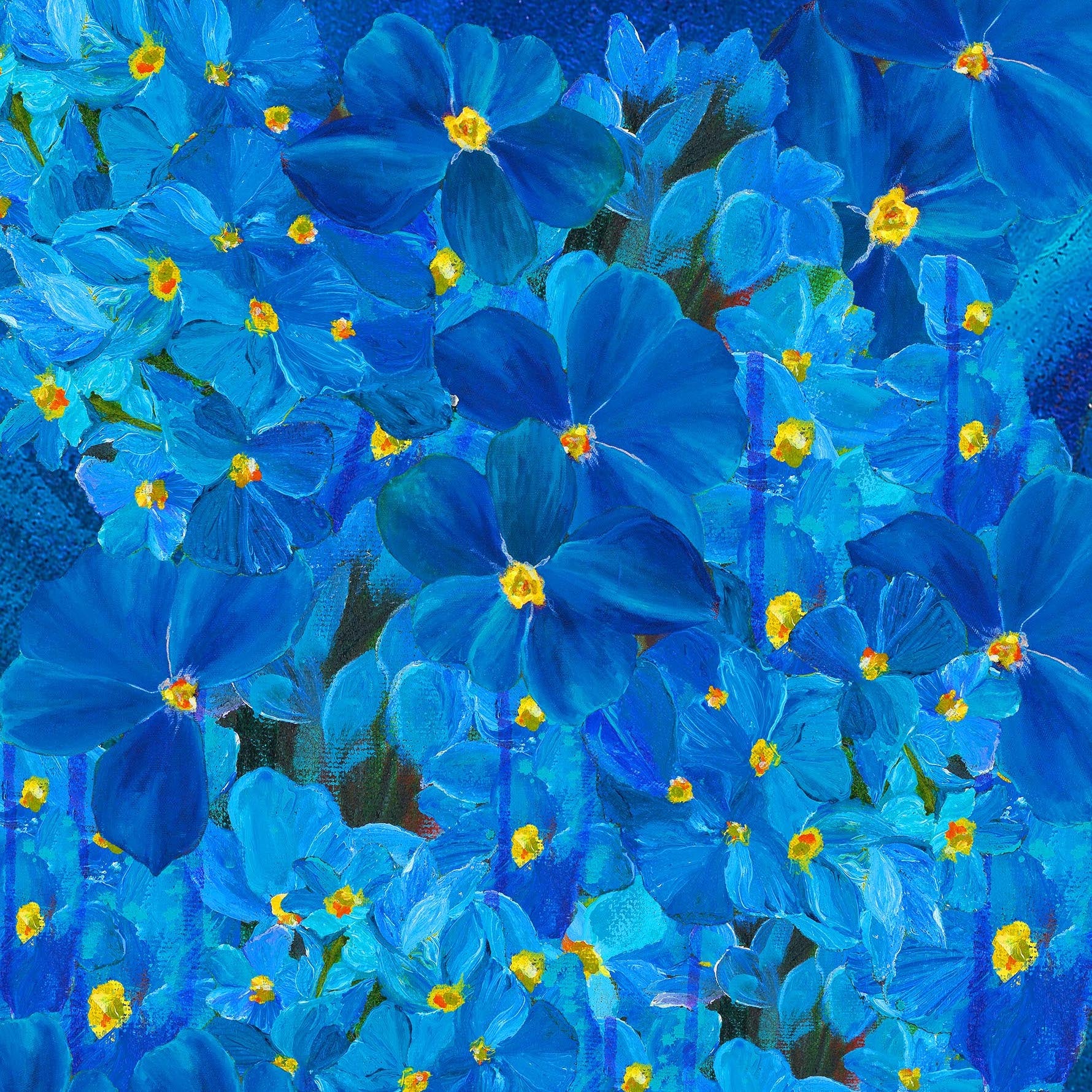 WILDFLOWER II Forget Me Not Petals royal blue