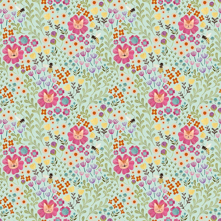 CURIOUS GARDEN Feline Floral multi