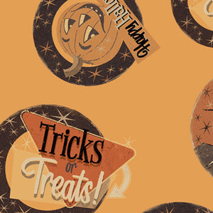 RETRO HALLOWEEN Medallions dark gold