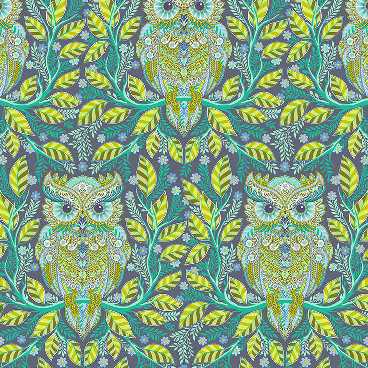 FULL MOON FOREST II Hootie Patootie starlight - one yard repeat