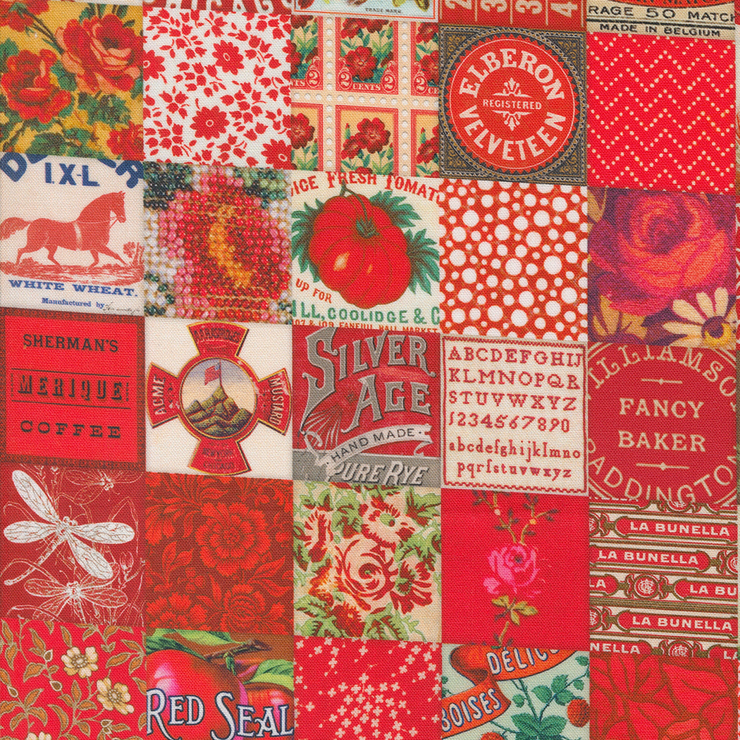 CURATED IN COLOR Patchwork red
