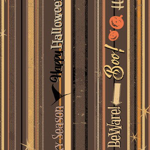 RETRO HALLOWEEN Spooky Stripe dark taupe