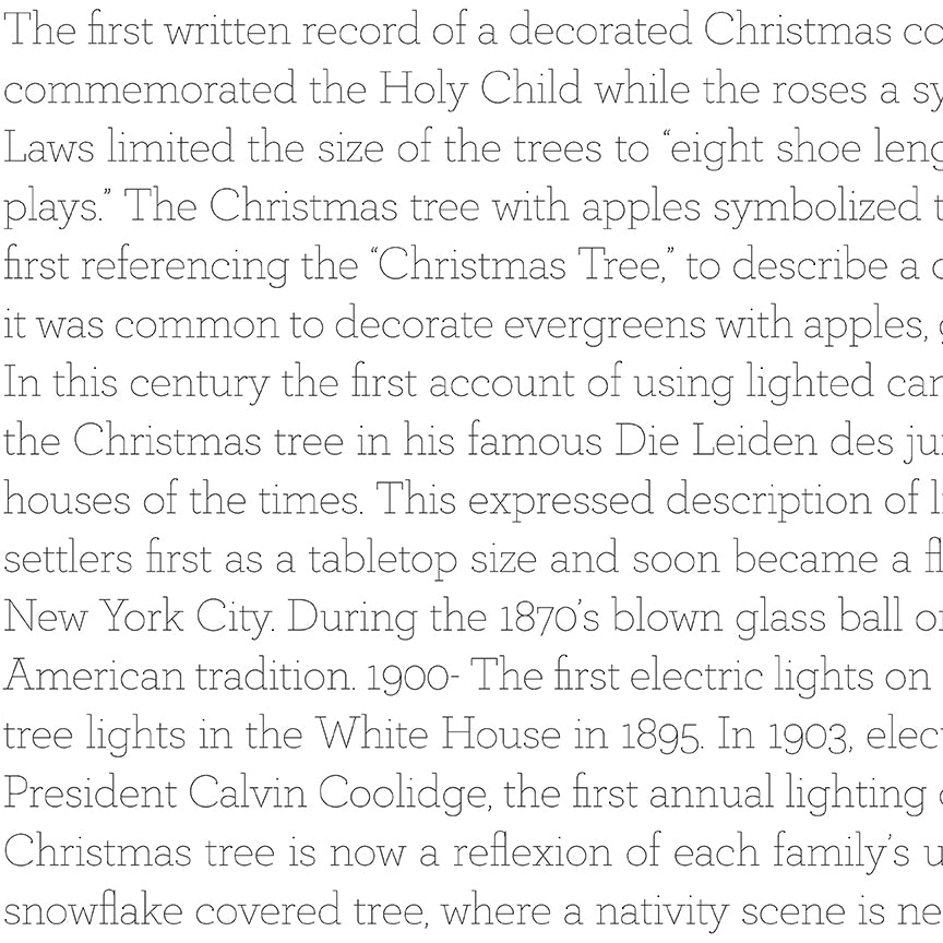 CLASSIC CHRISTMAS History of the Tree Text white