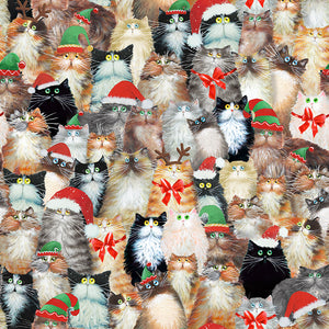 MEOWY CHRISTMAS Cats in Hats multi