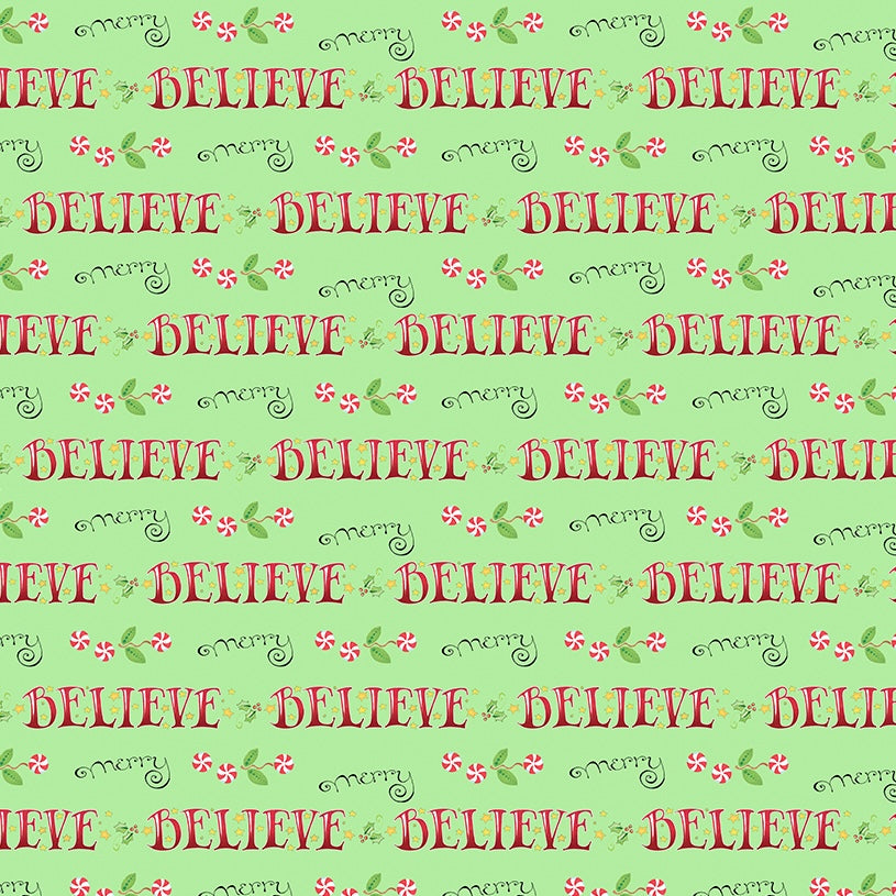 SO MUCH JOY! Believe and Merry lime