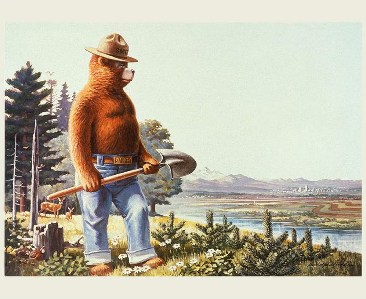 FRIENDS OF SMOKEY BEAR Panel 36"x43"