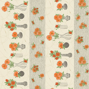 MODERN VINTAGE: TREASURED Treasured Poppies Stripe natural