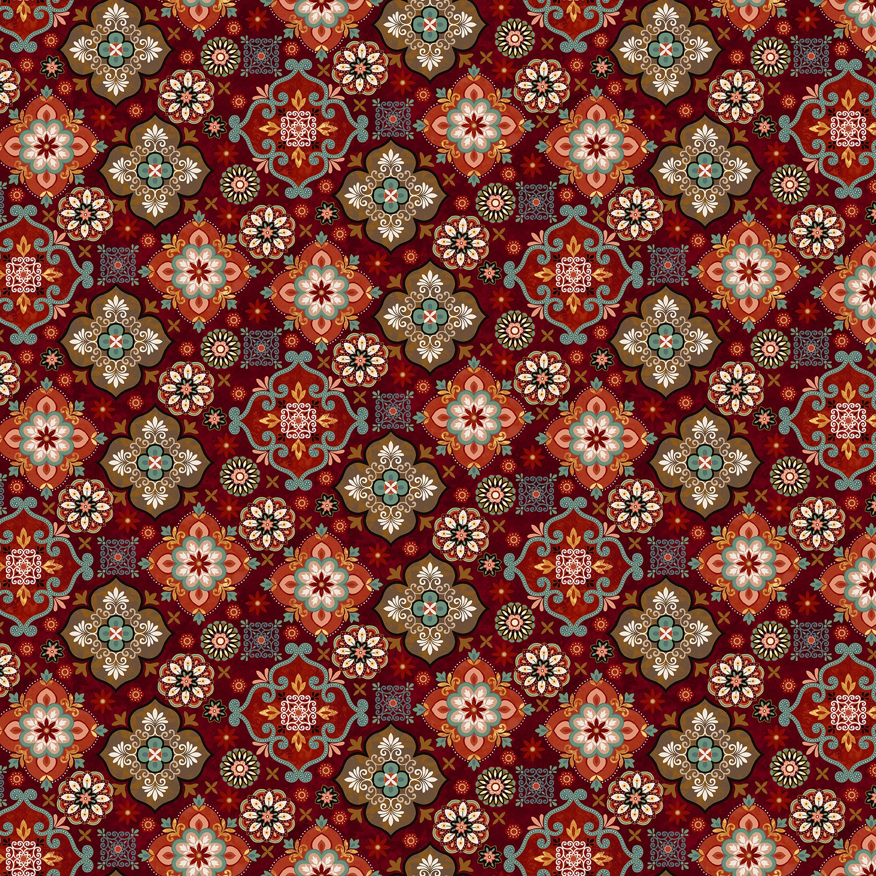 FALL INTO AUTUMN Medallion red
