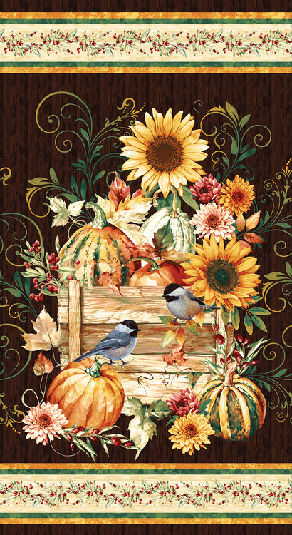 FALL INTO AUTUMN Panel brown 24"x44"