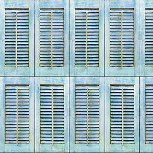 SUMMER SUNFLOWERS Summer Shutters aqua