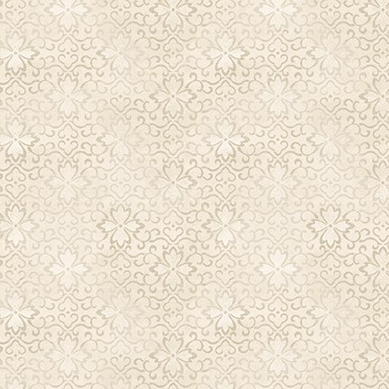 PURELY NEUTRAL Floral with Scroll ivory