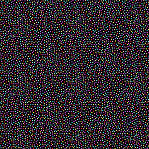 RAINBOW SPRINKLES Rainbow Packed Dots black - one yards