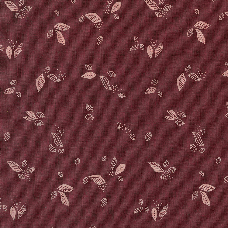 FOLK LORE Leaf Twirl burgundy