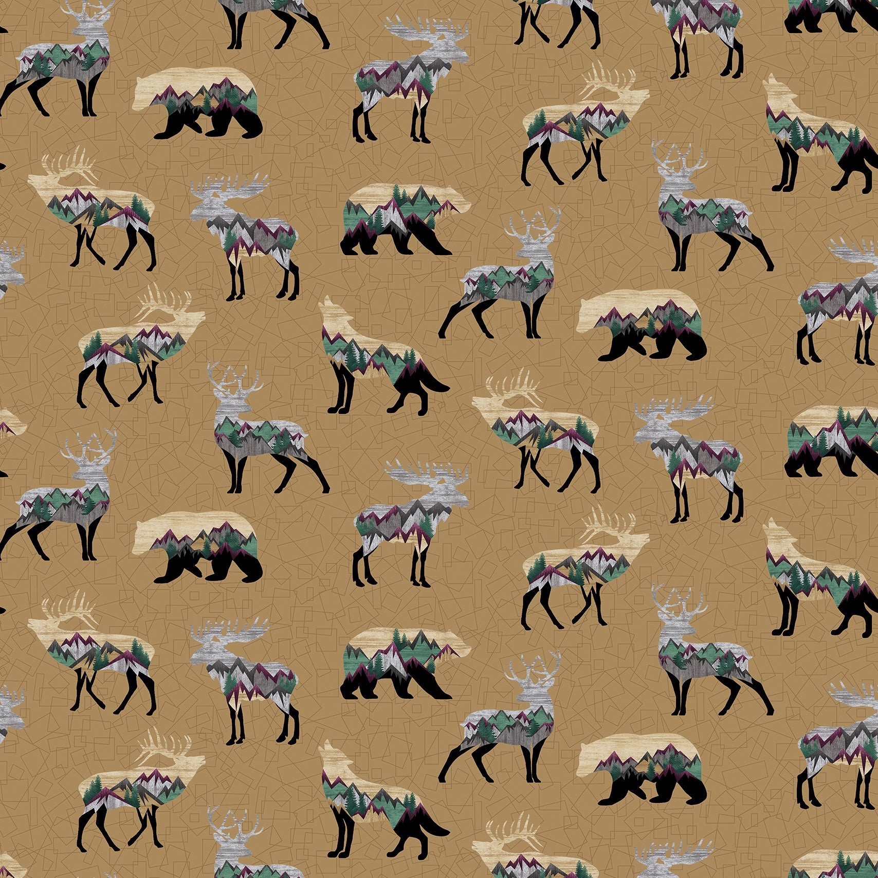 INTO THE WILD Wildlife Allover tan/multi