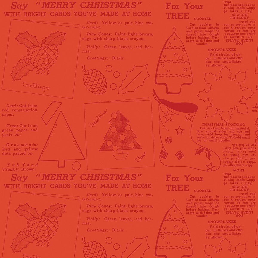 CLASSIC CHRISTMAS Handmade red