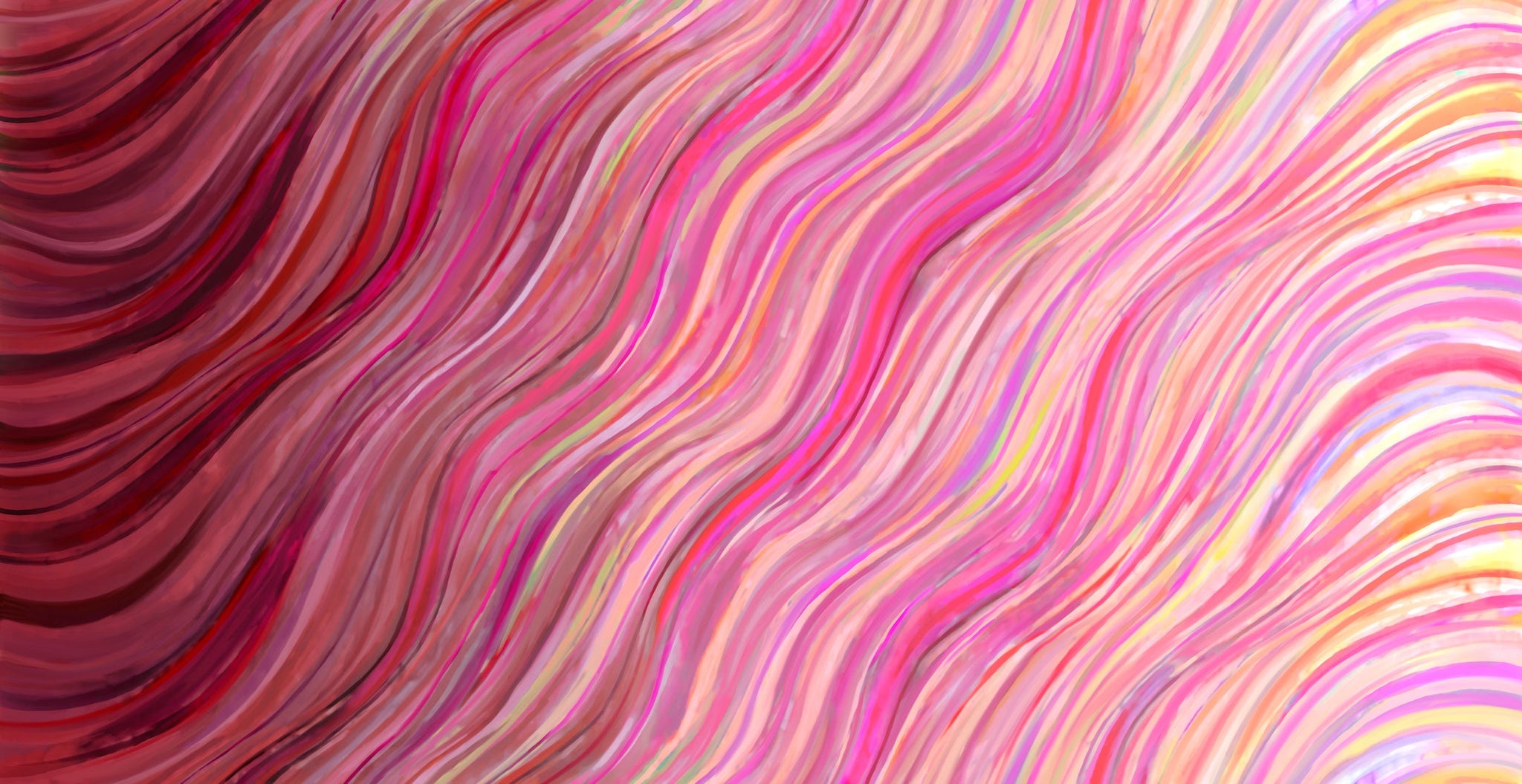 GRADIENTS AURAS Watercolor Wave garnet - one yards