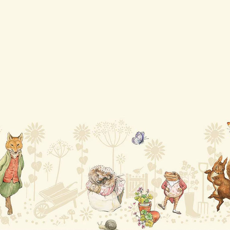 PETER RABBIT & FRIENDS Border Print cloud