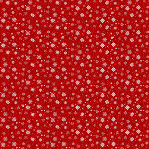 'TWAS THE NIGHT BEFORE CHRISTMAS Snowflakes red