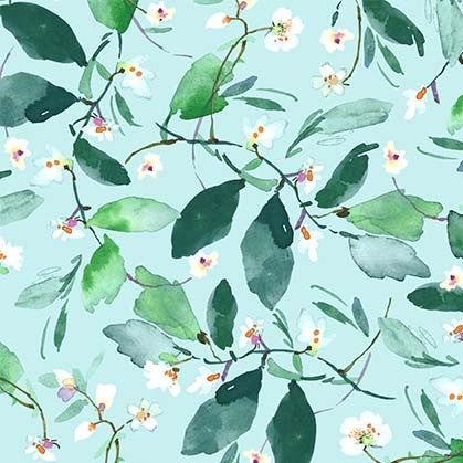 FLOWER LAKE Winding Flower aqua