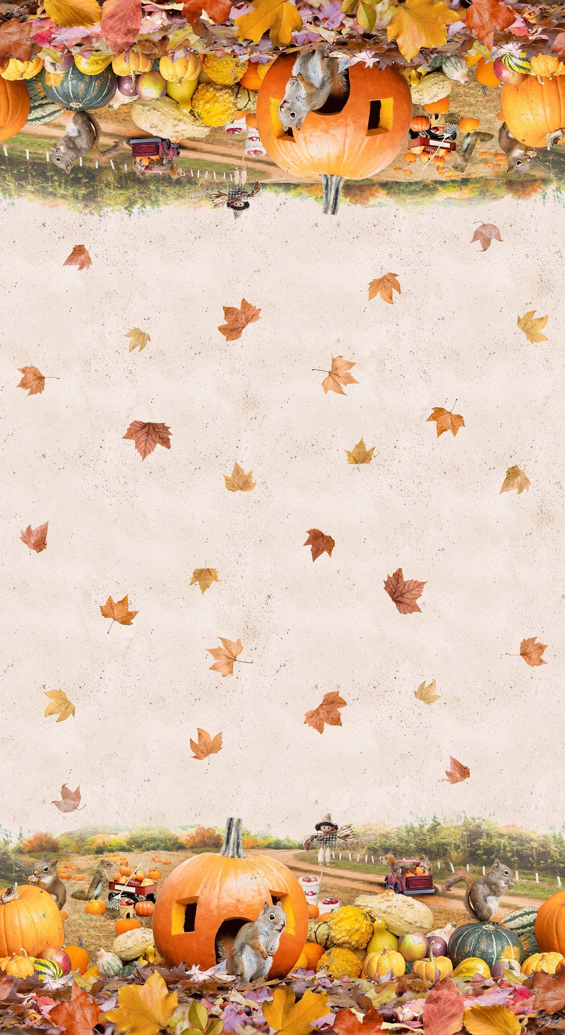 THE SECRET LIFE OF SQUIRRELS III Double Border multi color - one yards