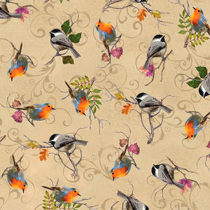 CORNUCOPIA HARVEST Birds tan