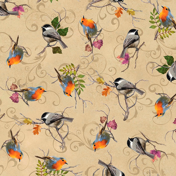 CORNUCOPIA HARVEST Birds tan