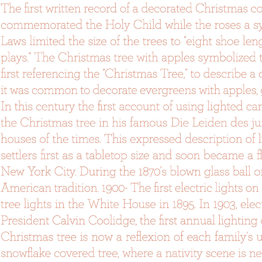 CLASSIC CHRISTMAS History of the Tree Text red