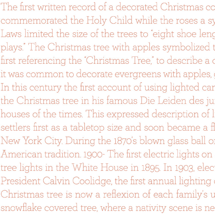 CLASSIC CHRISTMAS History of the Tree Text red